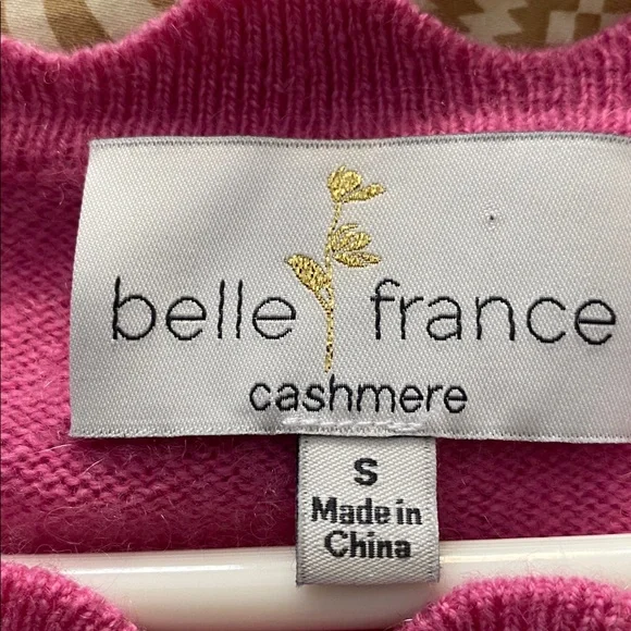 belle france 2 ply cashmere sweater - Picture 6 of 8